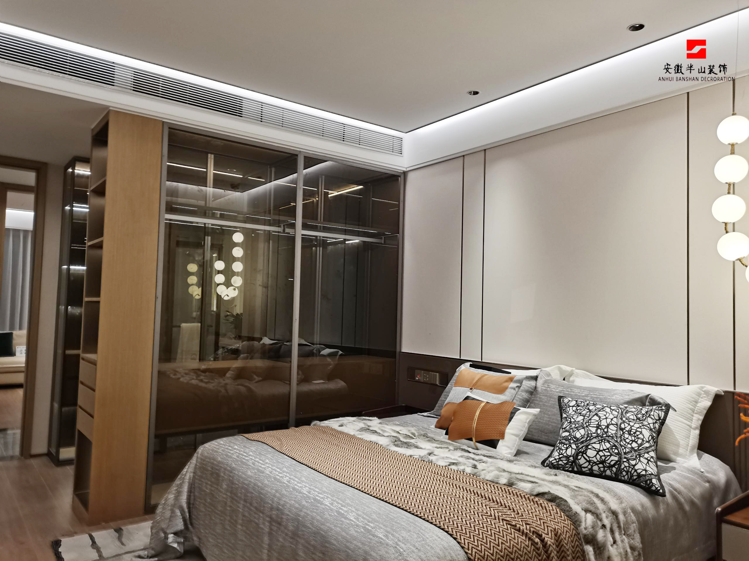 淮北.華松蘭墅香汐B戶型輕奢風樣板間裝飾工程(圖9) 主臥2.jpg