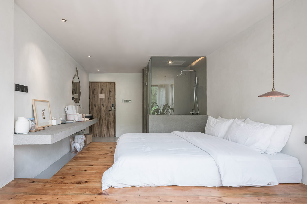 原生態(tài)素色風格民宿客房裝修設計(圖3) 原生態(tài)素色風格民宿客房裝修設計(圖3)