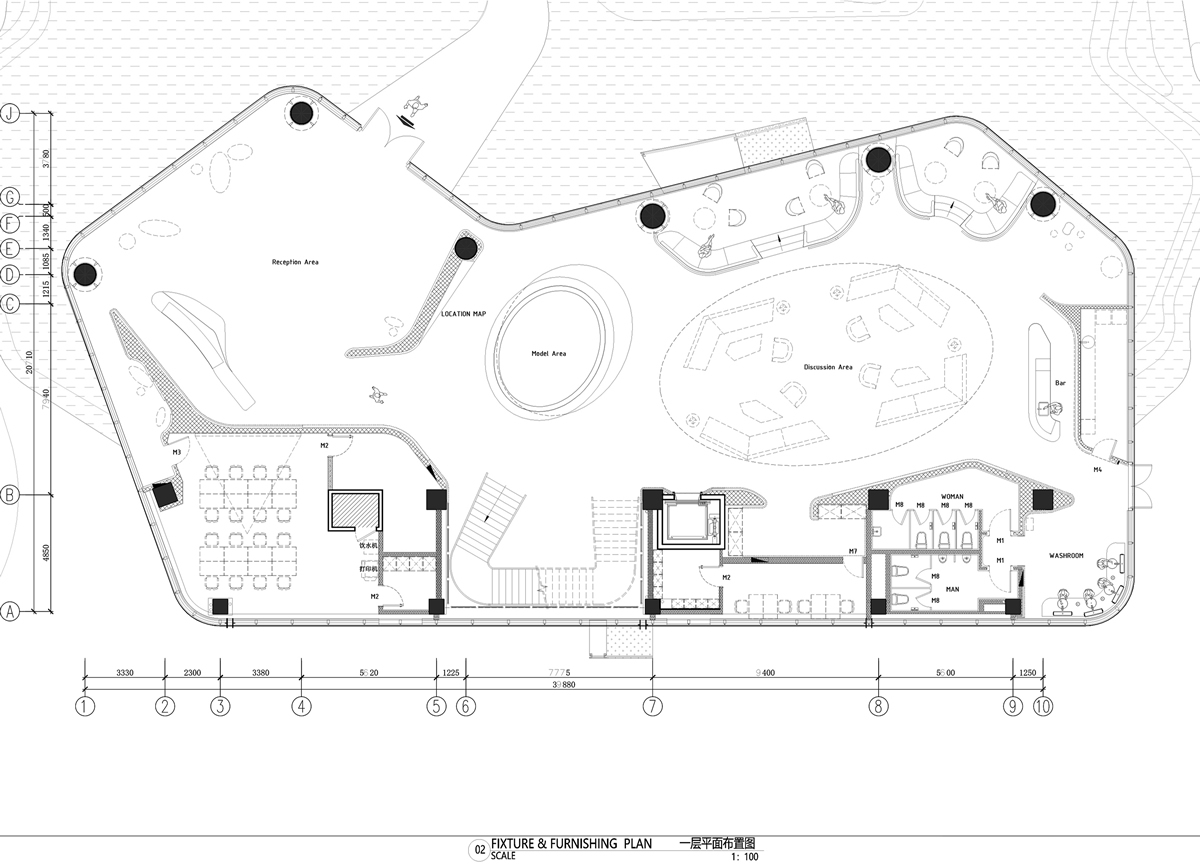 淮北·金街坊售樓部現(xiàn)代簡(jiǎn)約裝飾裝修設(shè)計(jì)工程(圖1)