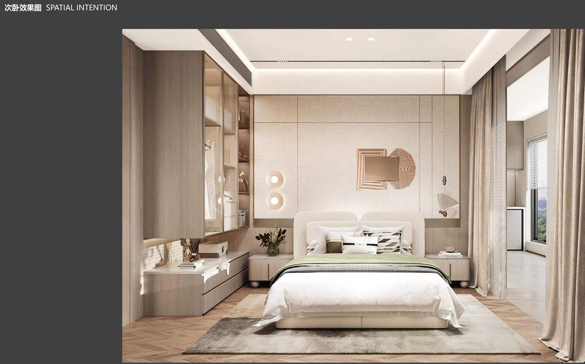 淮北.華松籣墅香汐高層C戶型現(xiàn)代簡約風(fēng)樣板間裝飾裝修項目(圖6) 淮北.華松籣墅香汐高層C戶型現(xiàn)代簡約風(fēng)樣板間裝飾裝修項目(圖6)