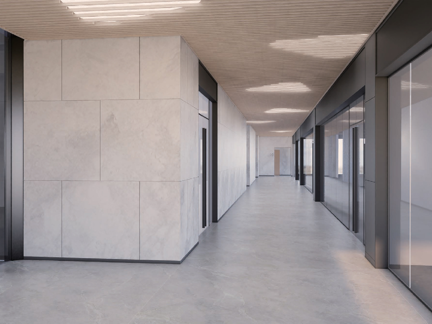 合肥西普產(chǎn)業(yè)園武警裝備新場(chǎng)地接待大廳裝修設(shè)計(jì)案例(圖4) 5.jpg