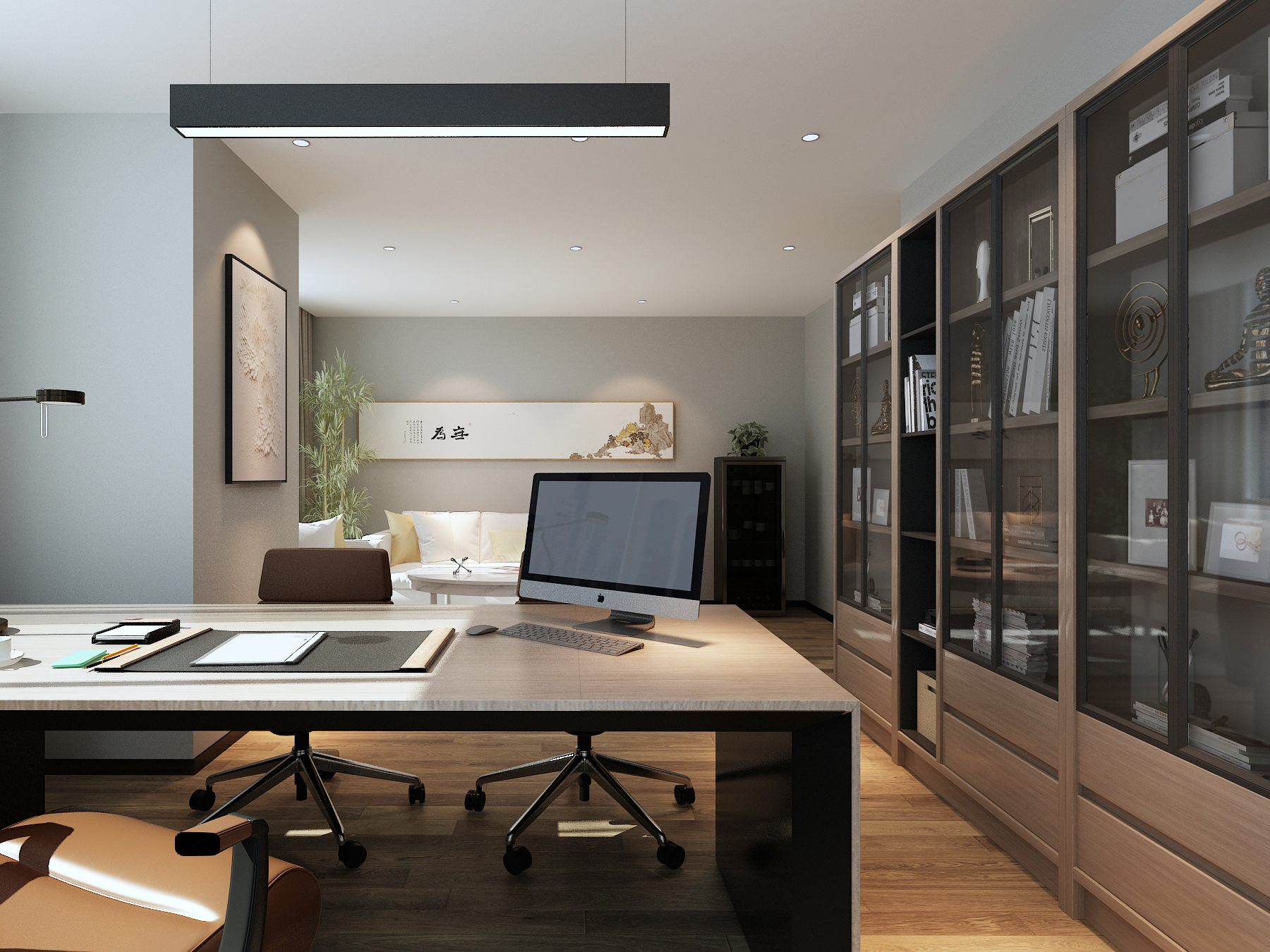 半山裝飾--為你解析如何裝修出不一樣的老板辦公室(圖1) 經(jīng)理室2.jpg