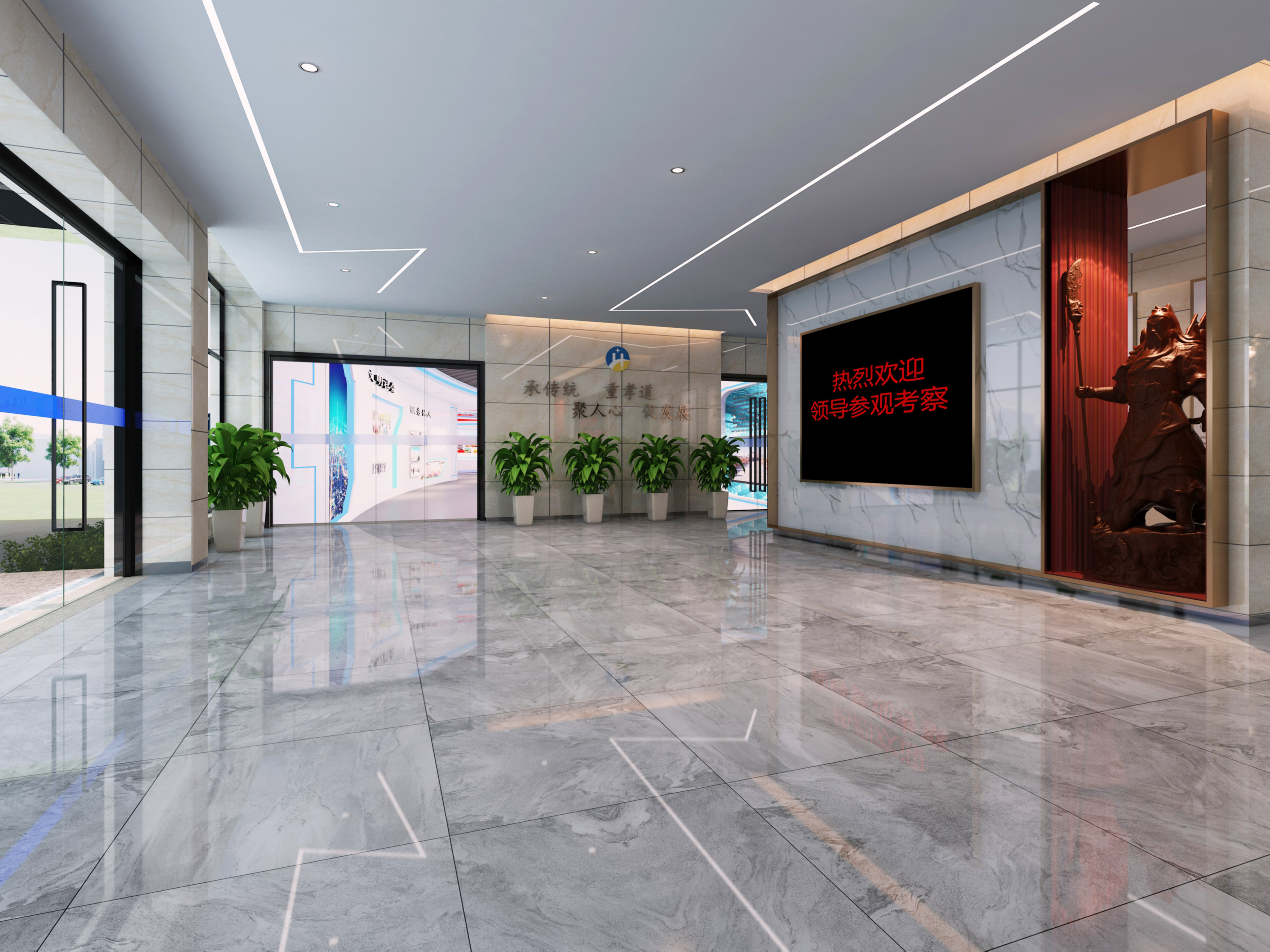 合肥5000平方華新智能停車(chē)設(shè)備辦公樓裝修設(shè)計(jì)項(xiàng)目(圖1) 門(mén)廳4.jpg